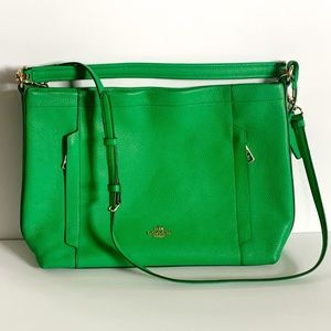 Coach Green Leather Bag